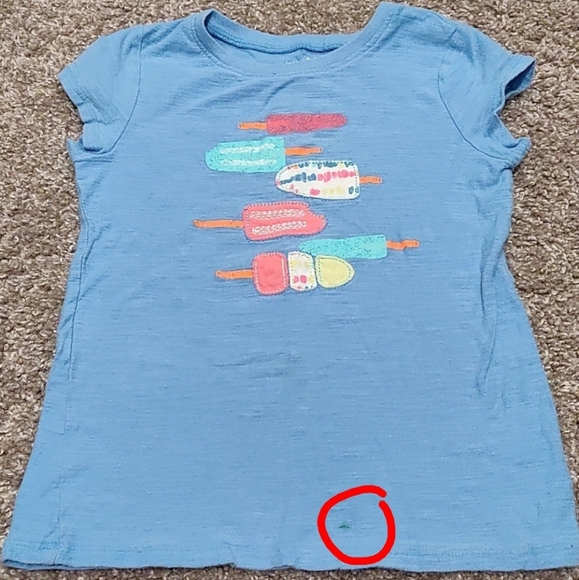 Jumping Bean Girls Blue Popsicle Graphic Tee Shirt Size 6 - Picture 5 of 5